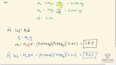OpenStax College Physics Answers, Chapter 7, Problem 18 video poster image.