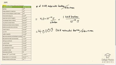 OpenStax College Physics Answers, Chapter 7, Problem 26 video poster image.