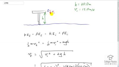 OpenStax College Physics Answers, Chapter 7, Problem 27 video poster image.
