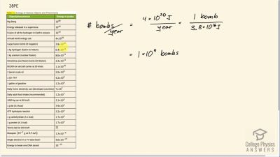 OpenStax College Physics Answers, Chapter 7, Problem 28 video poster image.
