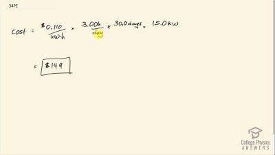 OpenStax College Physics Answers, Chapter 7, Problem 34 video poster image.