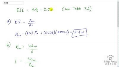 OpenStax College Physics Answers, Chapter 7, Problem 51 video poster image.