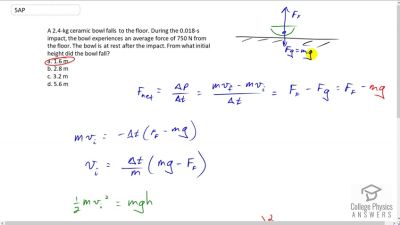 OpenStax College Physics Answers, Chapter 8, Problem 5 video poster image.