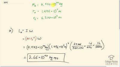 OpenStax College Physics Answers, Chapter 10, Problem 36 video poster image.