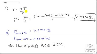 OpenStax College Physics Answers, Chapter 11, Problem 55 video poster image.