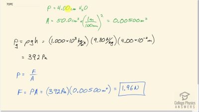OpenStax College Physics Answers, Chapter 11, Problem 70 video poster image.