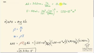 OpenStax College Physics Answers, Chapter 11, Problem 78 video poster image.