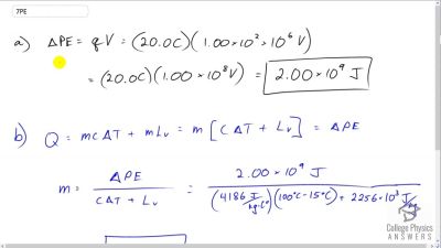 OpenStax College Physics Answers, Chapter 19, Problem 7 video poster image.