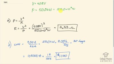OpenStax College Physics Answers, Chapter 20, Problem 78 video poster image.