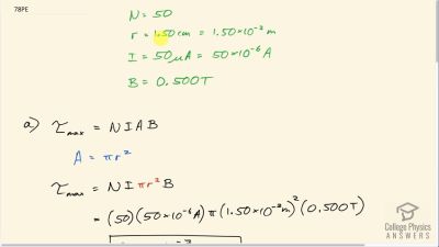 OpenStax College Physics Answers, Chapter 22, Problem 78 video poster image.