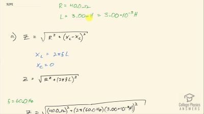 OpenStax College Physics Answers, Chapter 23, Problem 92 video poster image.