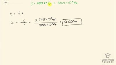 OpenStax College Physics Answers, Chapter 24, Problem 14 video poster image.