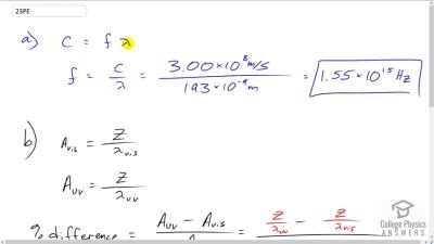 OpenStax College Physics Answers, Chapter 24, Problem 23 video poster image.