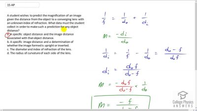 OpenStax College Physics Answers, Chapter 25, Problem 15 video poster image.