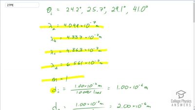 OpenStax College Physics Answers, Chapter 27, Problem 27 video poster image.