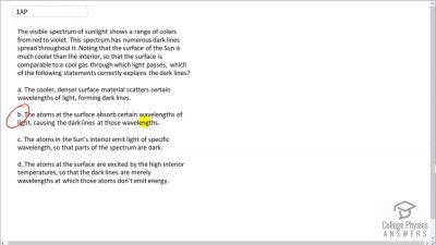 OpenStax College Physics Answers, Chapter 29, Problem 1 video poster image.