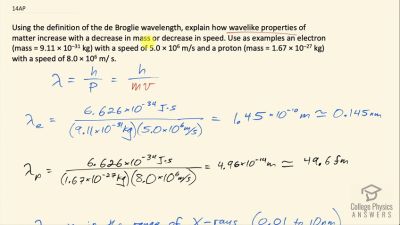 OpenStax College Physics Answers, Chapter 29, Problem 14 video poster image.