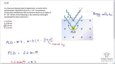 OpenStax College Physics Answers, Chapter 29, Problem 15 video poster image.