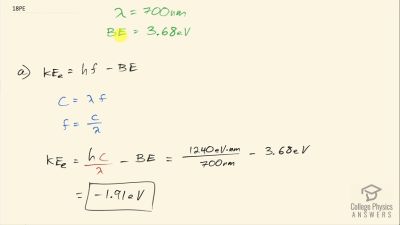 OpenStax College Physics Answers, Chapter 29, Problem 18 video poster image.