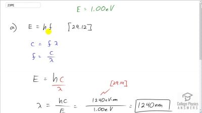 OpenStax College Physics Answers, Chapter 29, Problem 23 video poster image.