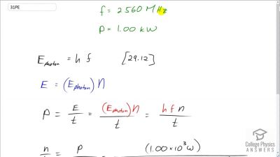 OpenStax College Physics Answers, Chapter 29, Problem 31 video poster image.