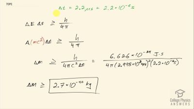 OpenStax College Physics Answers, Chapter 29, Problem 70 video poster image.