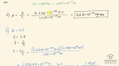 OpenStax College Physics Answers, Chapter 29, Problem 84 video poster image.